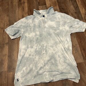 Polo by Ralph Lauren Men's Blue Tie-Dye Shirt